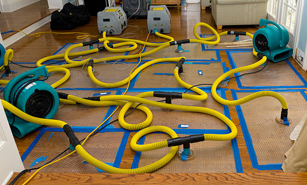 Professional Water Extraction technician working in South Range, WI